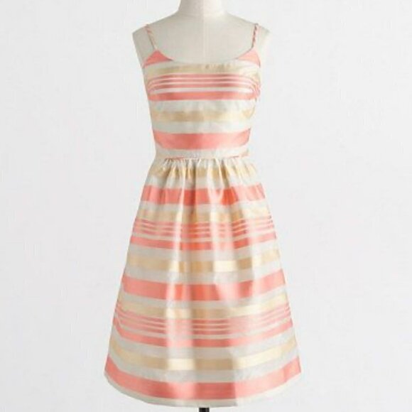 J. Crew Factory Striped Taffeta Party Mini Dress Size 6 NWT - Picture 1 of 6